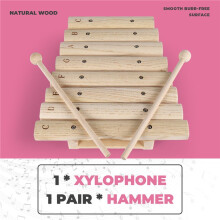 Children Kids Natural Wood Wooden 8 Tone Xylophone Percussion Toy Musical Instrument for Kids Music Develop