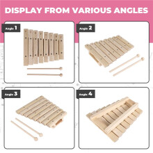 Children Kids Natural Wood Wooden 8 Tone Xylophone Percussion Toy Musical Instrument for Kids Music Develop