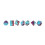 7Pcs Resin Polyhedral Dice Set, Clear Numbers, Blue+Red, RPG Gift 2