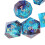 7Pcs Resin Polyhedral Dice Set, Clear Numbers, Blue+Red, RPG Gift 11