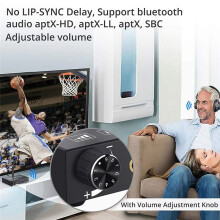 DAC Converter Digital to SPDIF Analog Audio Bluetooth5.0 with RCA 3.5mm Outputs Volume Control for PS4 TV Amplifier