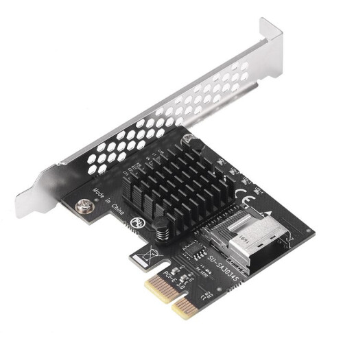 PCI-E 1x Till  SAS SFF-8087 Adapterkort  PCI Express X1 2.0 Riser för Mining för Windows/Linux-System