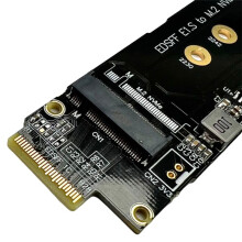 ADT-Link PCIe X4 5.0 NVMe Riser Card M.2 SSD to EDSFF E1.S Adapter Card Compatible with M.2 NGFF Key M (2230) NVMe Cards