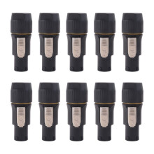 10pcs 3Pins True Locking Connector Female Plug Jack NAC3FX-W NAC3MX-W PA66 Material IP65 Grade Waterproof