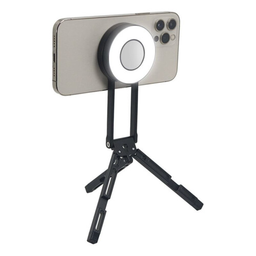 Support Magnétique Pliable pour Téléphone Portable avec Éclairage D'Appoint,  Support de Bureau pour Selfie, Compatible avec  pour 1
