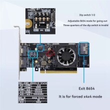PCIe 3.0 X16 Expansion Card PLX8749 Split-Free M.2 NVME SSD Expansion Card Compatibility External Card
