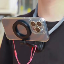 Support de Cou Magnétique en Silicone à Dégagement Rapide pour Téléphone Portable.
