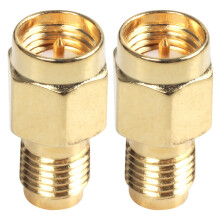 2X Durable SMA Male Plug to RP-SMA Female RF Coax Adapter Connector