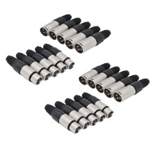 20Pcs 3 Pin XLR Solder Type Connector 5 Male + 5 Female Plug Cable Connector Microphone Audio Socket