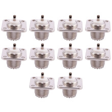 10X UHF Female SO239 Panel Chassis Mount Flange Deck Mount Solder Cup RF Connector