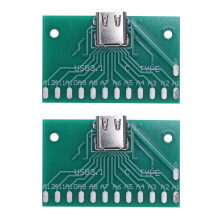 2X Diy 24Pin USB-C USB 3.1 Typ C Buchse Smt Typ mit Leiterplatte