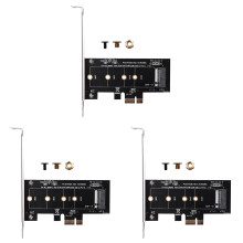 3X Add Cards PCIE to M2 Adapter PCI Express 3.0 X1 to NVME SSD M2 PCIE Raiser Adapter Support 2230 2242 2260 2280 M.2