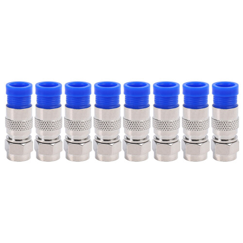 100PCS RG6 Compression Connectors Coaxial Cable Waterproof Connection F Compression Connector Compression Tool 1