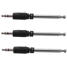 3X Radio Antenna 3.5mm Antenna FM Telescopica Un 4 Sezioni per Telefono Cellulare Mp3 Mp4 Apparecchiature Audio