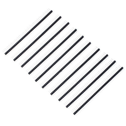 SODIAL(R) 10 Pcs 1x40 Broche 2.54mm Emplacement droite simple rangee BPC Broches
