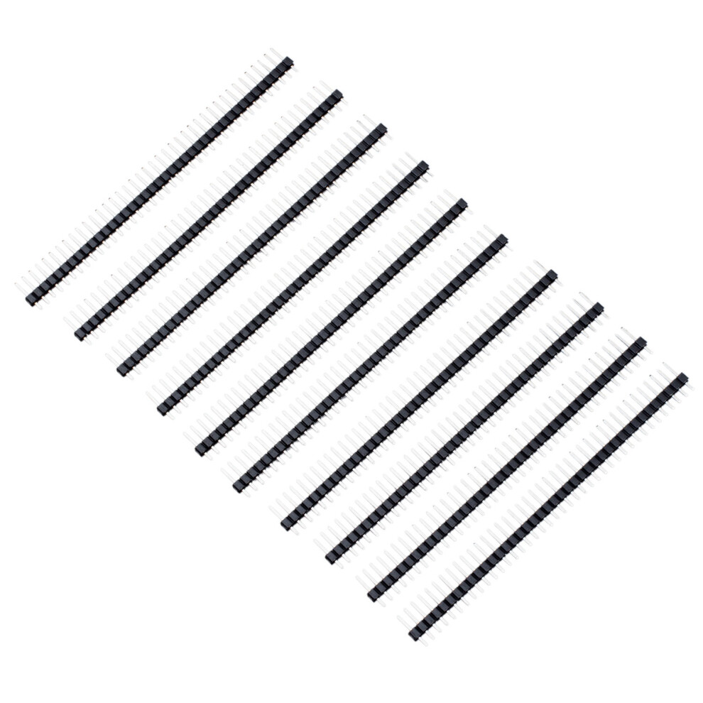 10 Pcs 1X40 Pin 2.54Mm Pitch Straight Single Row Pcb Pin Headers 6134220645452