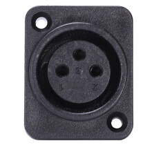 30Pcs Black XLR 3Pin Female Jack Panel Mount Chassis PCB Socket Connector