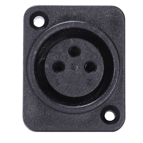 30Pcs Black XLR 3Pin Female Jack Panel Mount Chassis PCB Socket Connector