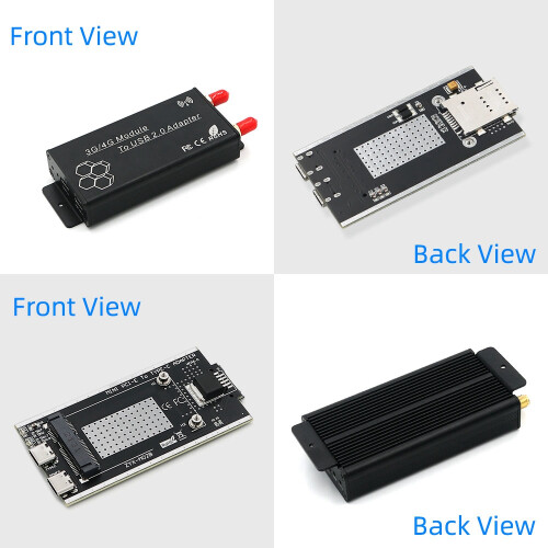 PCI-E Naar USB 2.0 (TYPE C) Adapter met Simkaartsleuf en Extra Voedingsinterface voor WWAN/LTE-Module 2