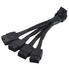 4X8Pin PCI-E una 16Pin(12+4) PCI-E 5.0 12VHPWR Conector Cable de Codo de 90 Grados GPU RTX4090 RTX4080 Serie P8X4 una 16PIN-B