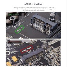SSU to Card Converter From MSATA TO 7 Pin Adapter Full-High Half for 2.5 and 3.5 inch HDD SSD