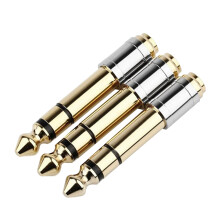 3 Stuks 6,35 Mm Naar 3,5 Mm Converters 1/4 Inch Mannelijk 1/8 Inch Vrouwelijk 6,35 Naar 3,5 Jack Hoofdtelefoon Audio-Adapter Microfoonconnector