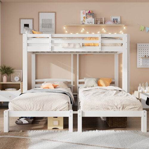 Triple Sleeper Bunk Bed with Ladder 90x190cm 2