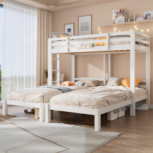 Triple Sleeper Bunk Bed with Ladder 90x190cm 1