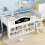 White Wooden Storage Bed w/Blackboard 90x190cm 4