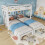 Triple Sleeper Bunk Bed with Ladder 90x190cm 5