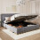 Grey Hydraulic Storage Double Bed 135x190cm 8