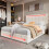 Velvet/Iron LED Hydraulic Double Bed 135x190cm 3