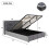Grey Hydraulic Storage Double Bed 135x190cm 9