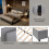 Grey Double Bed with Charging Port & Lighting 135x190cm 8