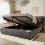 Grey Hydraulic Storage Double Bed 135x190cm 7