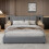 Grey Double Bed with Charging Port & Lighting 135x190cm 5