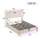 Velvet/Iron LED Hydraulic Double Bed 135x190cm 7