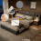 Grey Double Bed with Charging Port & Lighting 135x190cm 9