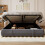 Grey Hydraulic Storage Double Bed 135x190cm 6
