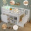 Wooden Single Storage Bed w/Colourful LED 90x190cm 8