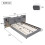 Grey Double Bed with Charging Port & Lighting 135x190cm 7