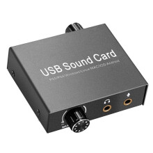 Carte Son USB-C Audio Adaptateur Audio Microphone Externe 3,5 mm Carte Son pour Casque D'Ordinateur Portable PS4 PC Carte Son USB