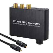 192KHz DAC Converter Digital to Analog Converter with Headphone Amplifier Built-in Receiver Music Player
