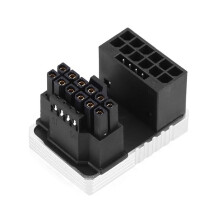 Power Supply Connector 16Pin(12+4Pin) ATX3.0 12VHPWR 600W GPU 180 Adapter for RTX 4090 4080 4070 Ti 3090,Silver STD