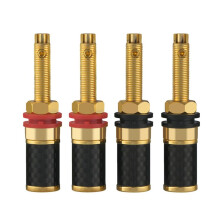 4 Stuks HIFI Vergulde Koperen Luidspreker Binding Post Vrouwelijke Banaan Jack Connector HIFI Audio AMP Banaanstekker Socket