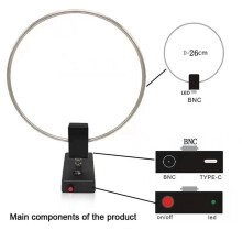 GA-800 Active Loop Antenna Shortwave Antenna 10KHz-159MHz Antenna with Portable Design for Radios