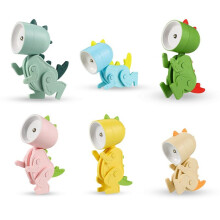 6 Pezzi Lampada da Scrivania un Forma di Dinosauro un LED Carino Piccolo Supporto per Telefono, Lampada da Lettura Portatile da Tavolo per