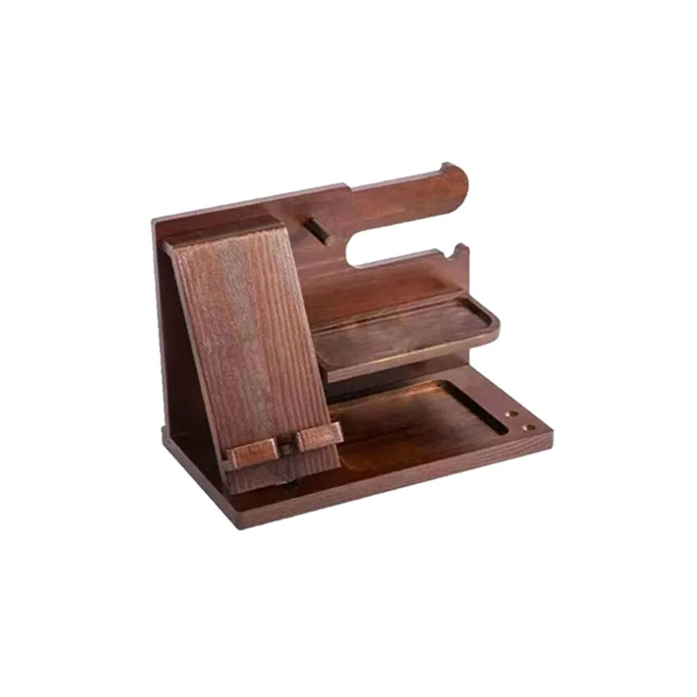 Multifunctional Wood Storage Rack Watches Jewelry Glasses Phone Holder Keys Organizer Wallet Stand For Entrance Cabinet 4714183773533