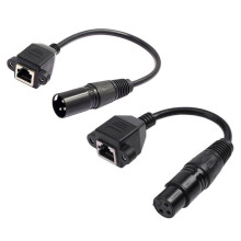 1 Pair XLR 3Pin to RJ45 Female Adapter RJ45 to XLR DMX Connector Extension Cable for DMX-CON Controller Series