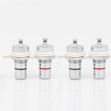 10Pcs Rhodium Plated RCA Socket RCA Female Panel Mount Plug Audio Terminal RCA Panel Mount Chassis